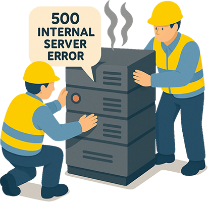 illustratie 500 Internal server error