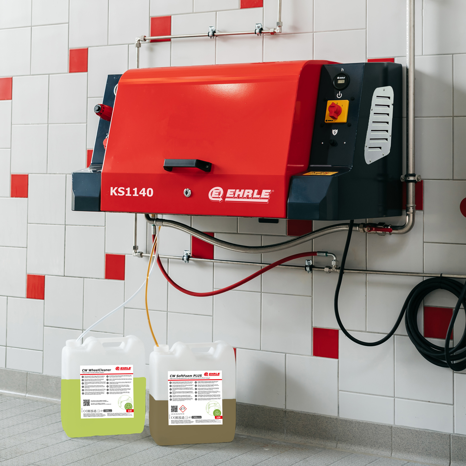 Stationary high-pressure cleaners