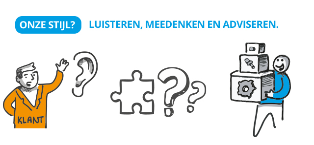 Onze stijl? Luisteren, meedenken en adviseren. Niet stoppen voor iets helemaal is opgelost.  Technische oplossingen voor uitdagingen, nu en in de toekomst. Daar heb je Imbema voor!