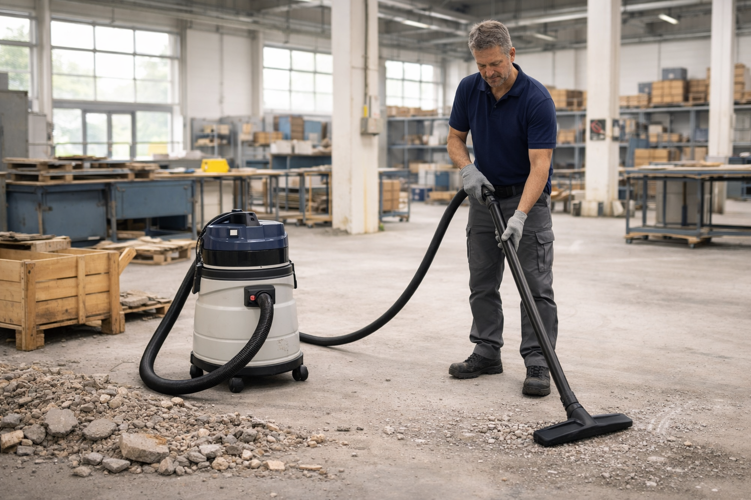 Hoe behoud je een constant debiet bij een industriële stofzuiger?